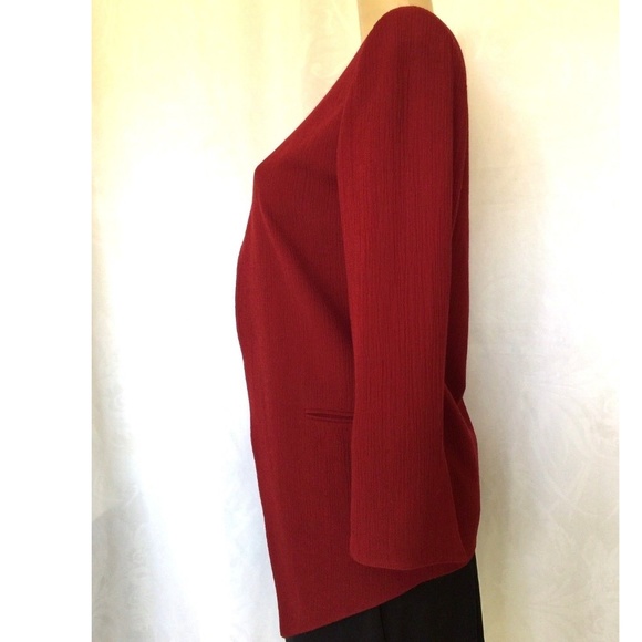 EMANUEL UNGARO PARALLELE Evening Jacket Red Crepe - Picture 6 of 8